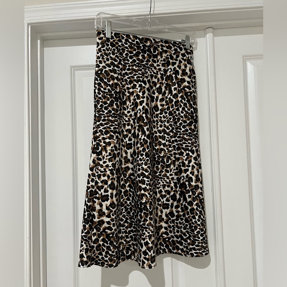 Express X Rocky Barnes Leopard Print Skirt